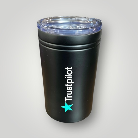 Trustpilot Small Tumbler sr of 2 Black Coffee Tea Cup Gift New - Picture 1 of 11